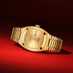 Day-date Calendar Tonneau Golden Watch 36mm