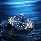Ocean Series Pro 300m Waterproof Gradient Wave-textured Dial Diving Watch 41mm