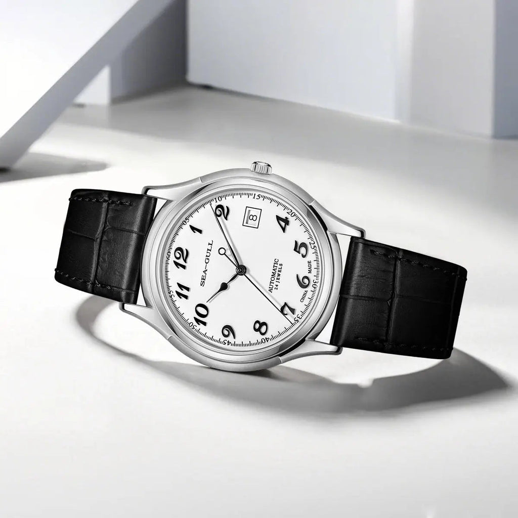 Slim Enamel Dial Ultra-Thin Dress Watch 39mm