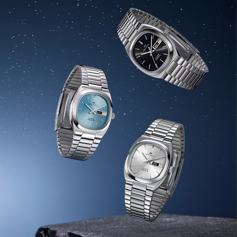 Day-date Calendar Tonneau Case Dress Watch 34mm