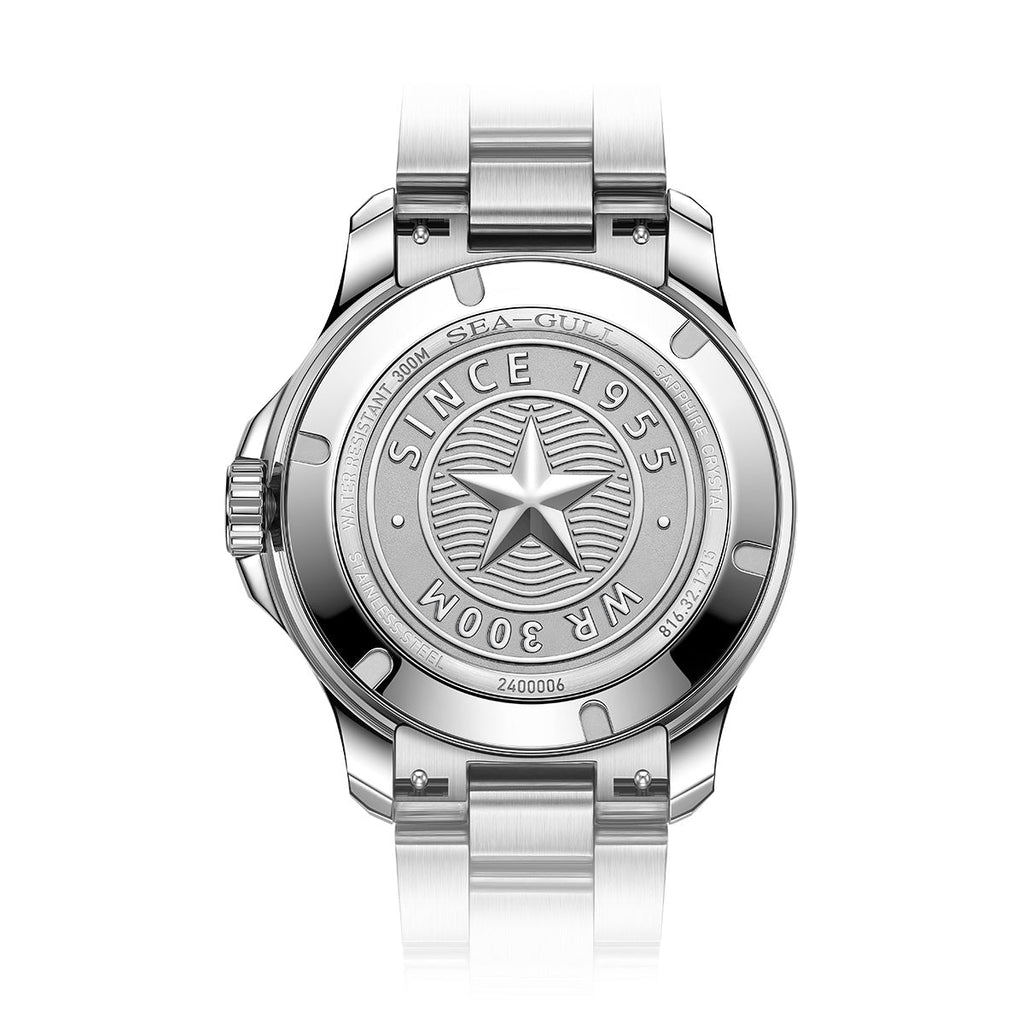Ocean Series Pro 300m Moon Phase Gradient Wave-textured Dial Diving Watch 43.5mm
