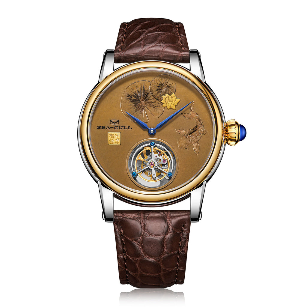 Lian Nian You Yu Red Copper and 24K Gold Dial Coaxial Tourbillon 43mm