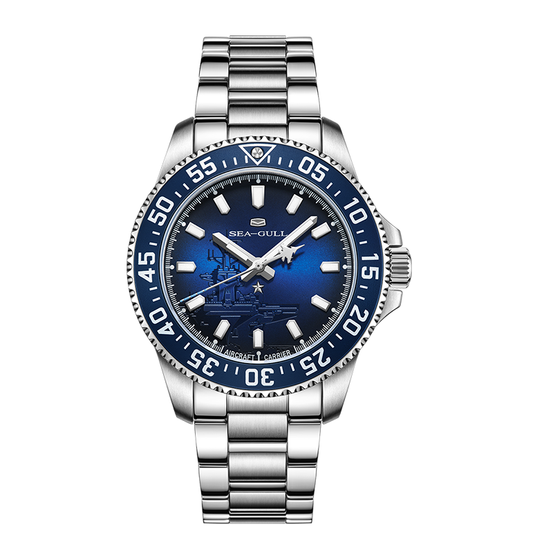 Ocean Series 200m Waterproof Aircraft Carrier Dial Dive Watch 44mm