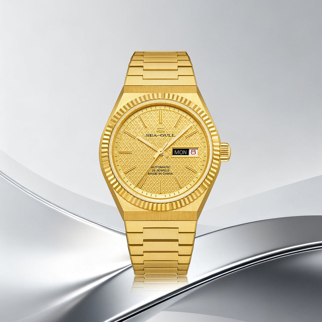 Ancient Cloud Motif Dial Date-day Calendar Reissue Automatic Dress Watch 38mm