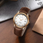 Slim Enamel Dial Ultra-Thin Dress Watch 39mm