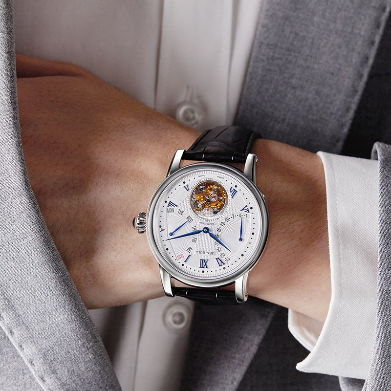 Multifunctional Day-date Calendar Automatic Tourbillon 43mm