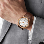 Slim Enamel Dial Ultra-Thin Dress Watch 39mm