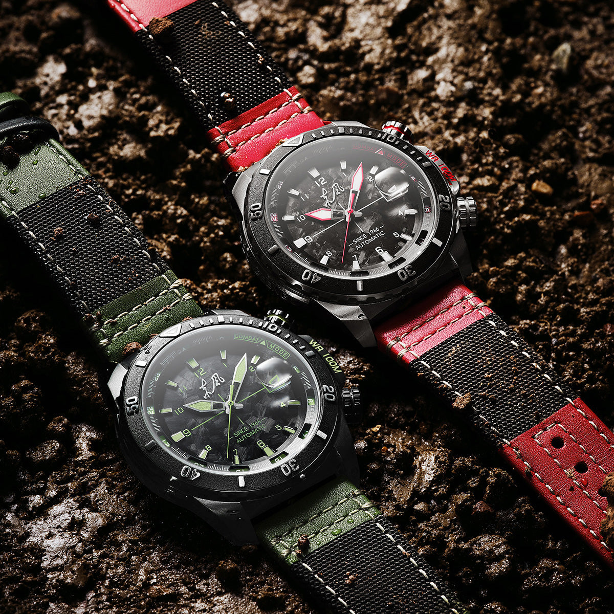 Dongfeng Series Carbon Fiber Dial Tactical Watch 44mm