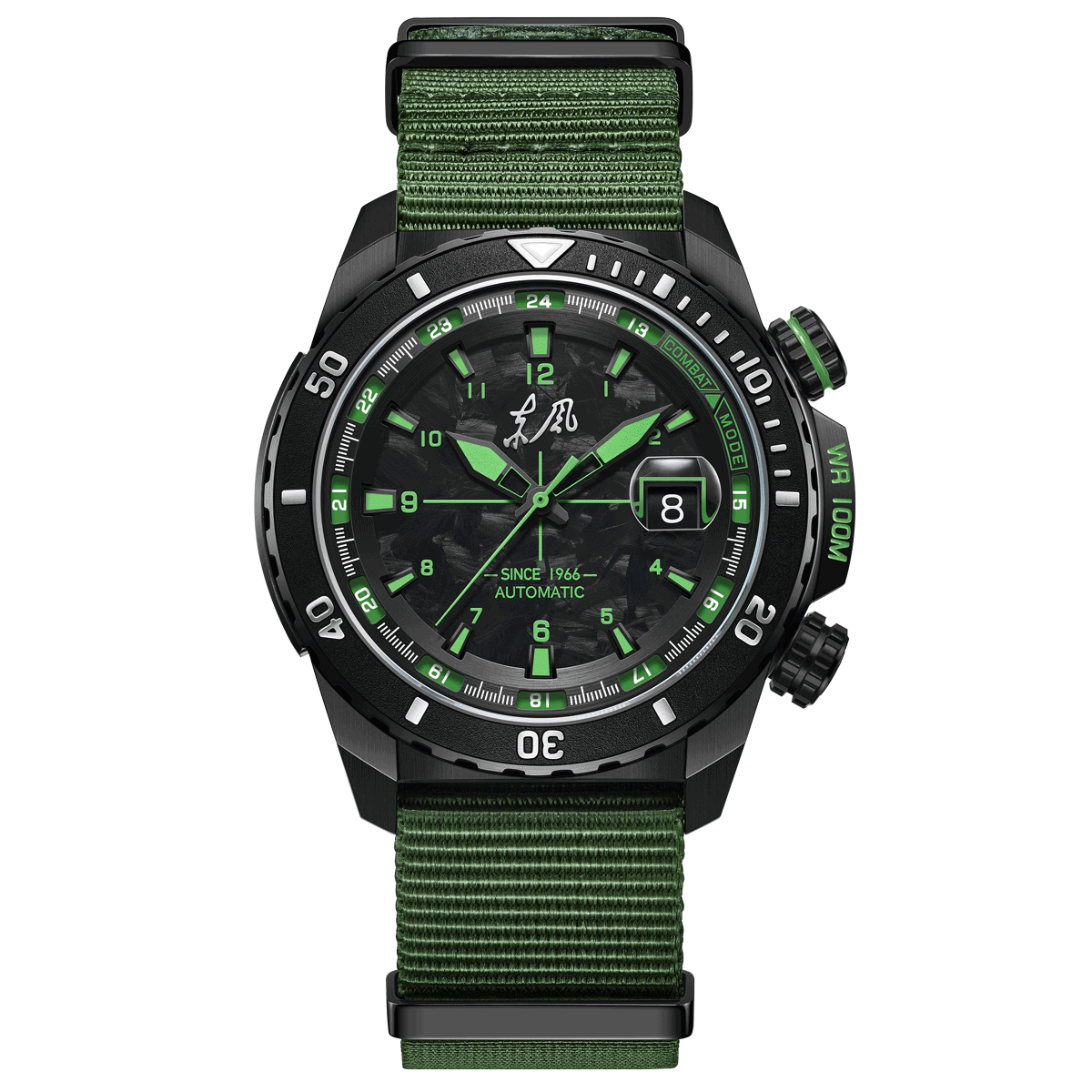 Dongfeng Series Carbon Fiber Dial Tactical Watch 44mm