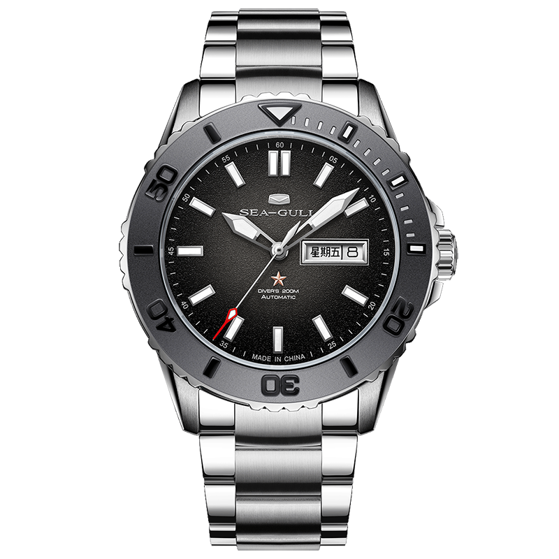 Ocean Series 200m Waterproof Sparkling Dial Ceramic Bezel Diving Watch 44mm