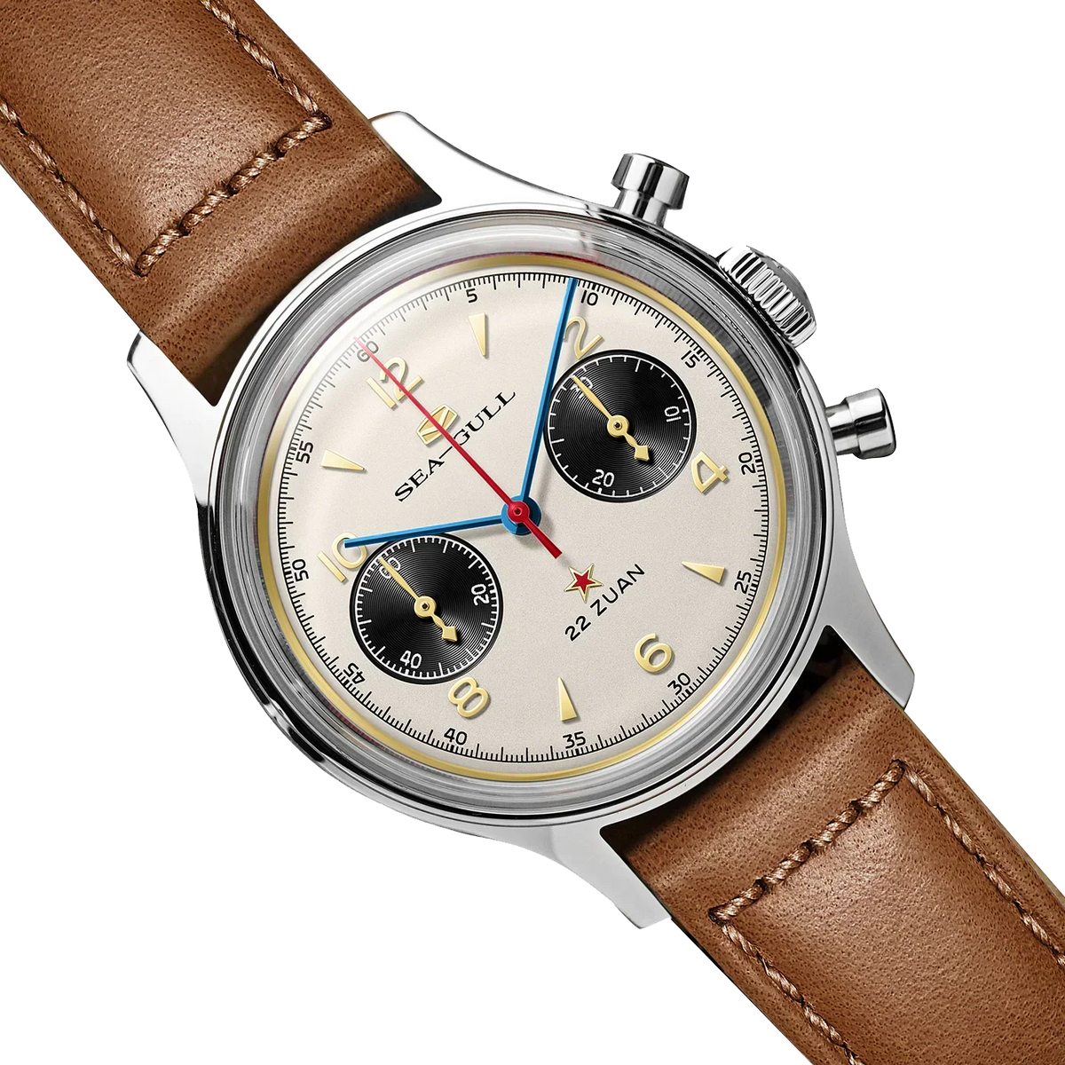 Seagull 1963 Polar Night Edition Panda Eye Chronograph Watch 37.3mm
