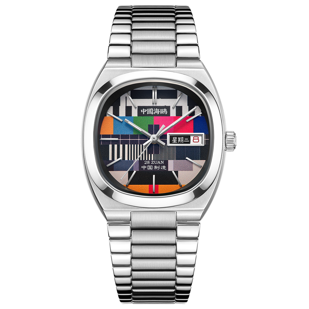 TV Dial Day-date Calendar Tonneau Vintage Watch 36mm
