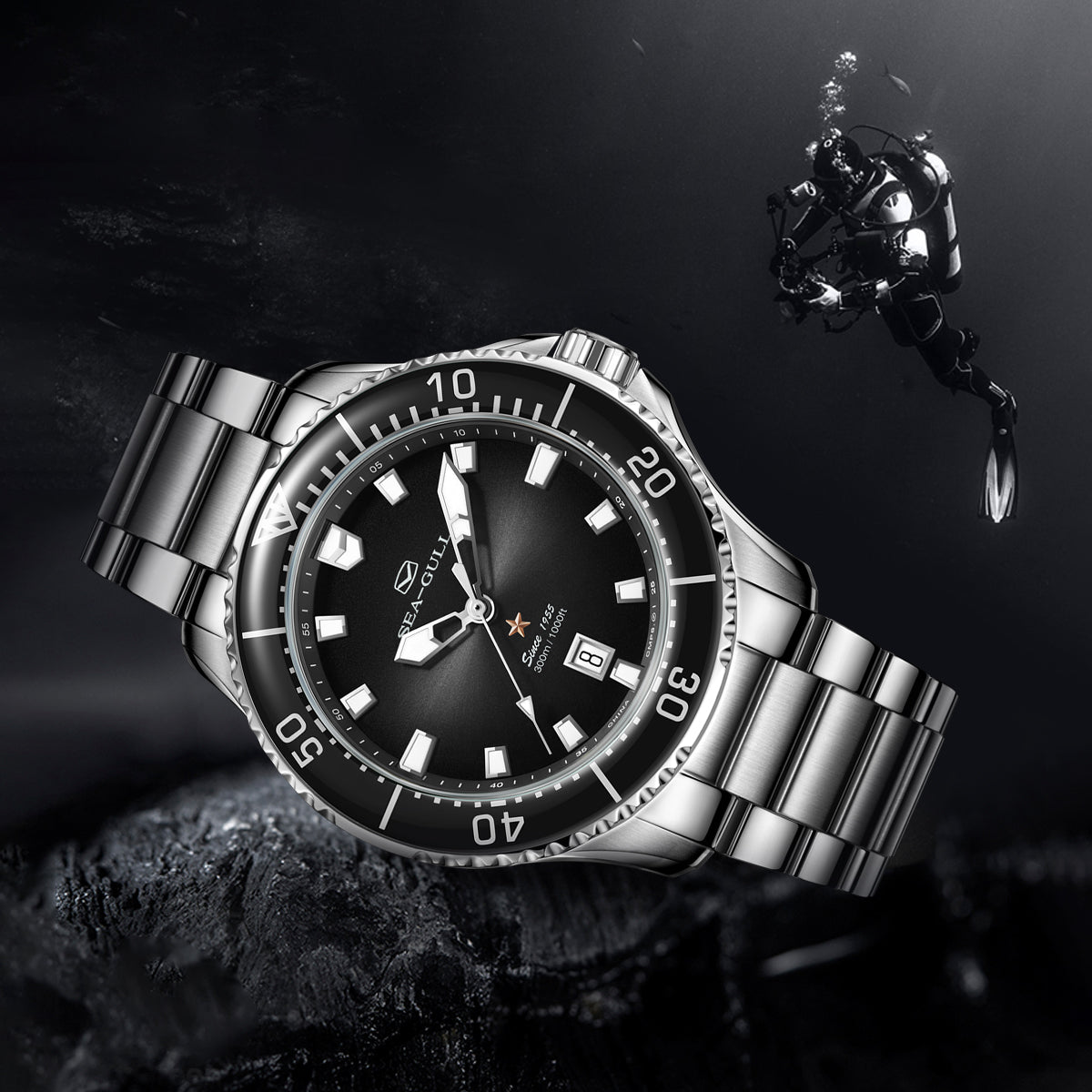 Ocean Series Pro 300m Waterproof Diving Watch 44mm