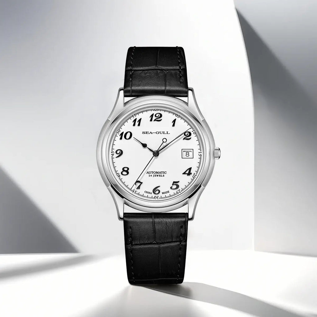 Slim Enamel Dial Ultra-Thin Dress Watch 39mm