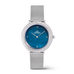 Crystalline Bezel Sterling Blue