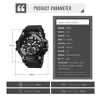 skmei-1725-three-time-led-digital-display-timing-luminous-electronic-watchred