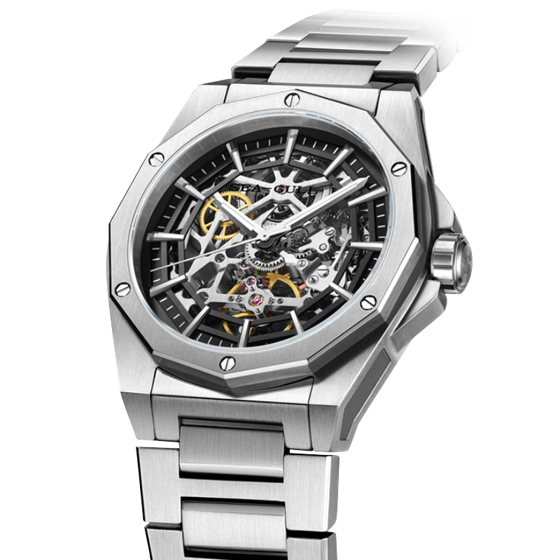 Edge Series Polygon Case Skeleton Watch 42mm