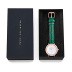 Crystalline Bezel Green Croc Rose Gold