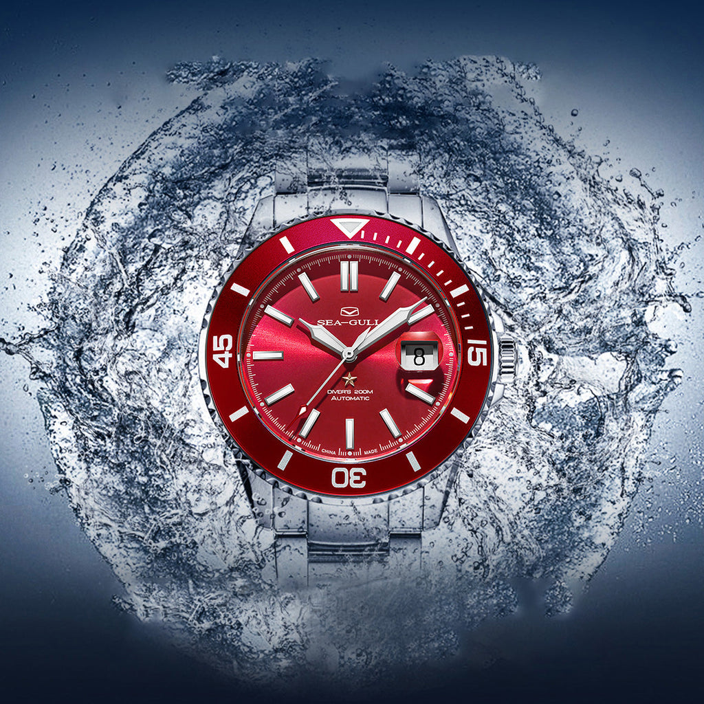Ocean Series 200m Waterproof Engraved Caseback Diving Watch 44mm