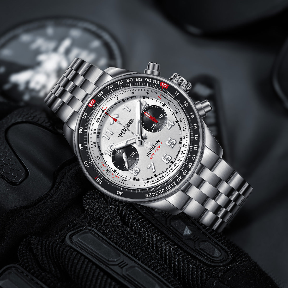 Aviation Series Tachymeter Chronograph Titanium Alloy Watch 43mm