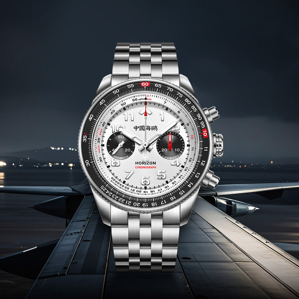 Aviation Series Tachymeter Chronograph Titanium Alloy Watch 43mm