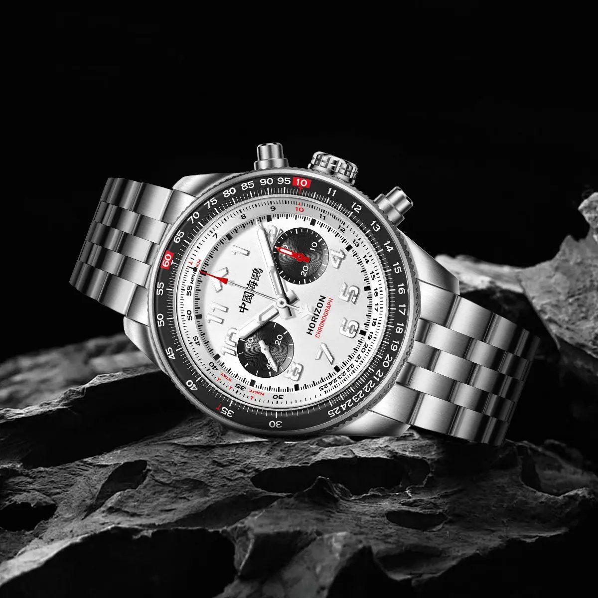 Aviation Series Tachymeter Chronograph Titanium Alloy Watch 43mm