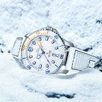 Ocean Series Pro Special Edition 300m Waterproof Titanium Alloy Case Ice-textured Dial Diving Watch 43mm