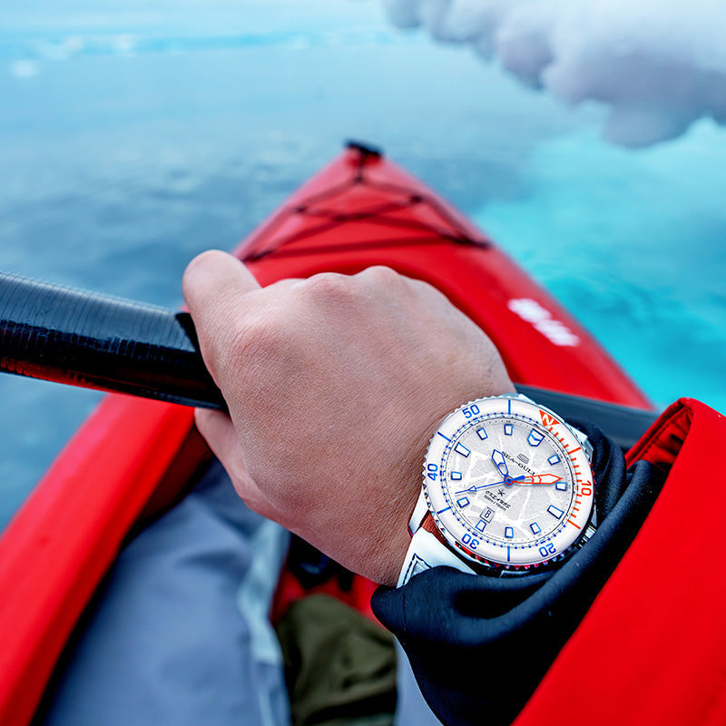 Ocean Series Pro Special Edition 300m Waterproof Titanium Alloy Case Ice-textured Dial Diving Watch 43mm
