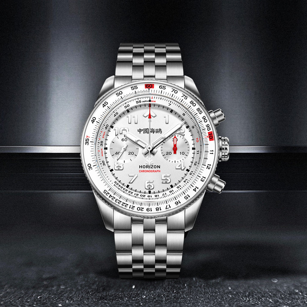 Aviation Series Tachymeter Chronograph Titanium Alloy Watch 43mm