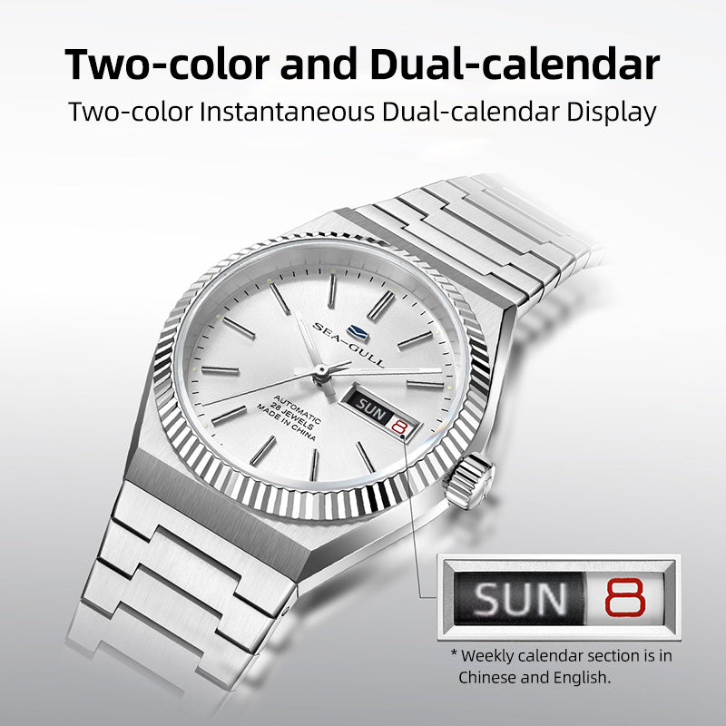 Bilingual Day-date Calendar Dress Watch 38mm