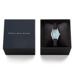 Ophelia Mini Black Lizard Ice Blue Guilloché Silver